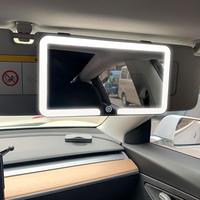Car LED Makeup Mirror, Rechargeable Car Sun Visor Mirror, Dimmable Touchscreen Auto Vanity Mirror, Vehicle Interior Accessori...