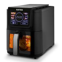 SUSTEAS Air Fryer 5L with Viewing Window, One-Touch Digital Control, 6 Persistent Modes, 1500W High Heat, Nonstick, Broil, Ro...