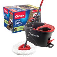 O-Cedar EasyWring Spin Mop & Bucket System - Versatile Cleaning Solution for Various Surfaces