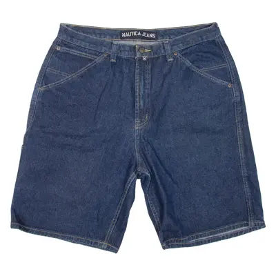 NAUTICA Mens Denim Shorts Blue Loose 90s L W38