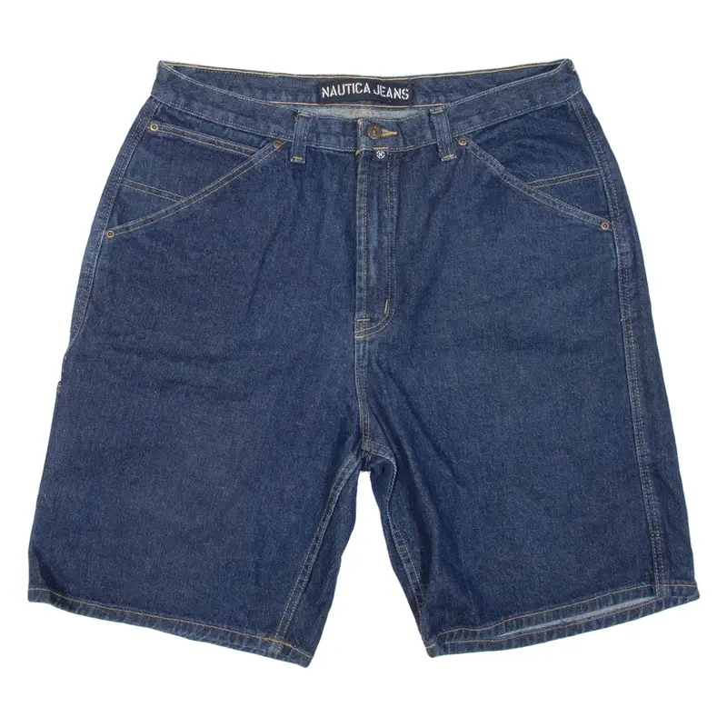 NAUTICA Mens Denim Shorts Blue Loose 90s L W38