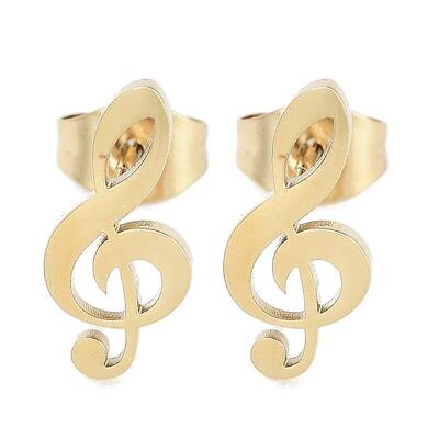 PVD Vacuum Plating 304 Stainless Steel Stud Earrings for Women