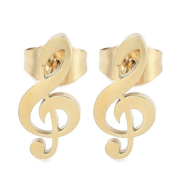 PVD Vacuum Plating 304 Stainless Steel Stud Earrings for Women