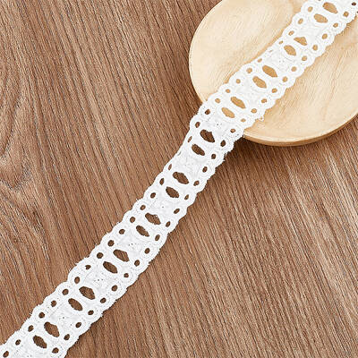 15 Yards Cotton Embroidery Flower Hollow Lace Ribbon