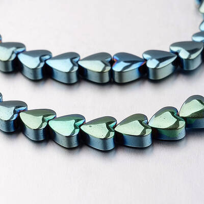 Electroplate Non-magnetic Synthetic Hematite Bead Strands