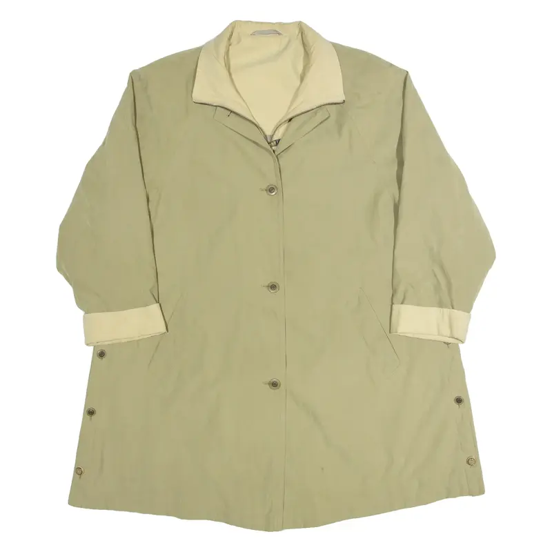 CANDA Womens Trench Coat Green 90s L
