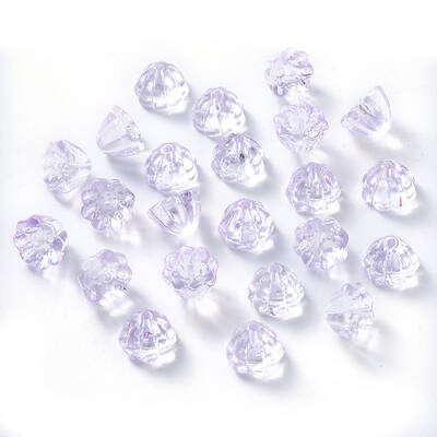 Transparent Spray Painted Glass Beads
