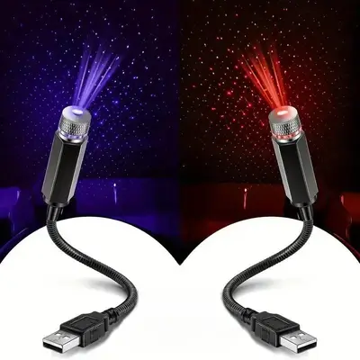 USB Powered Car Roof Atmosphere Light, Portable Adjustable Romantic Car Interior Light, Car Decorative Light for Vehicle, Cei...