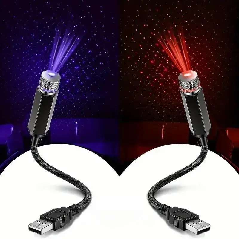 USB Powered Car Roof Atmosphere Light, Portable Adjustable Romantic Car Interior Light, Car Decorative Light for Vehicle, Cei...