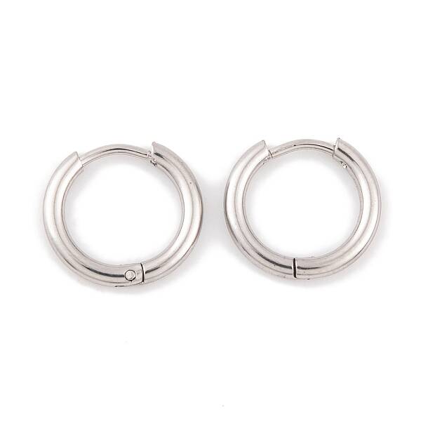 Non-Tarnish Round Ring 304 Stainless Steel Hoop Earrings for Women