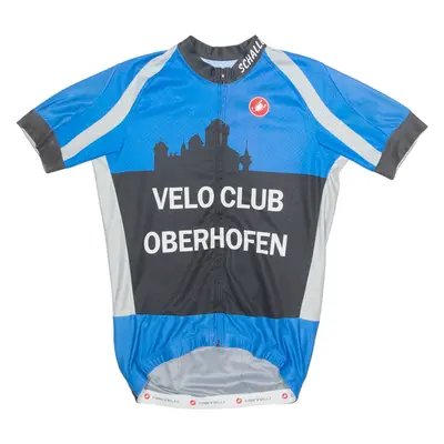 CASTELLI Cycling Mens Jersey Blue High Neck L