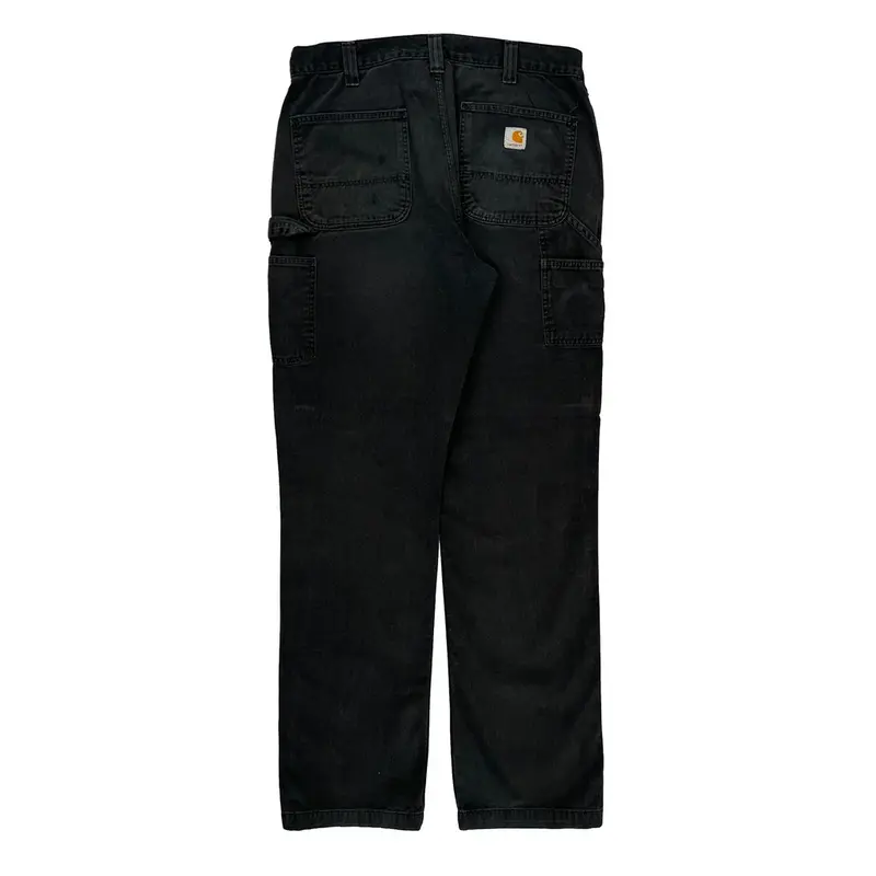 Carhartt Trousers - 33W 34L Black Cotton