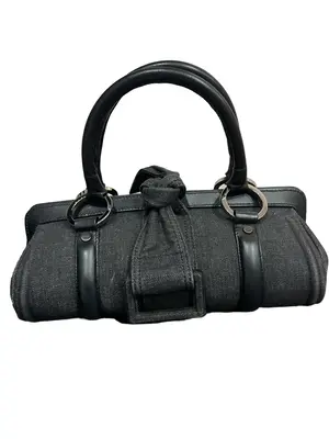 Pre-owned Givenchy Denim Top handle Women's Elegant and Leather Zip Bag