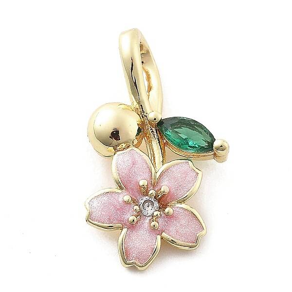Brass Micro Pave Cubic Zirconia Pendants