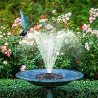 Solar Powered Fountain Pump, Outdoor Solar Bird Bath Fountain, Independent Floating Fountain, Suitable for Garden, Pond, Pool...