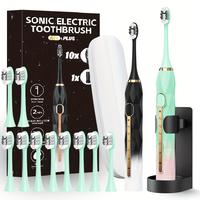 IPX8 Waterproof Acoustic Electric Toothbrush USB Rechargeable Couple Rechargeable Metal Shaft Adult Man And Woman Rechargeabl...