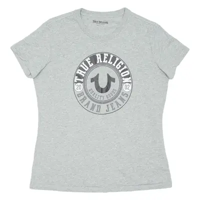 TRUE RELIGION Womens T-Shirt Grey XL