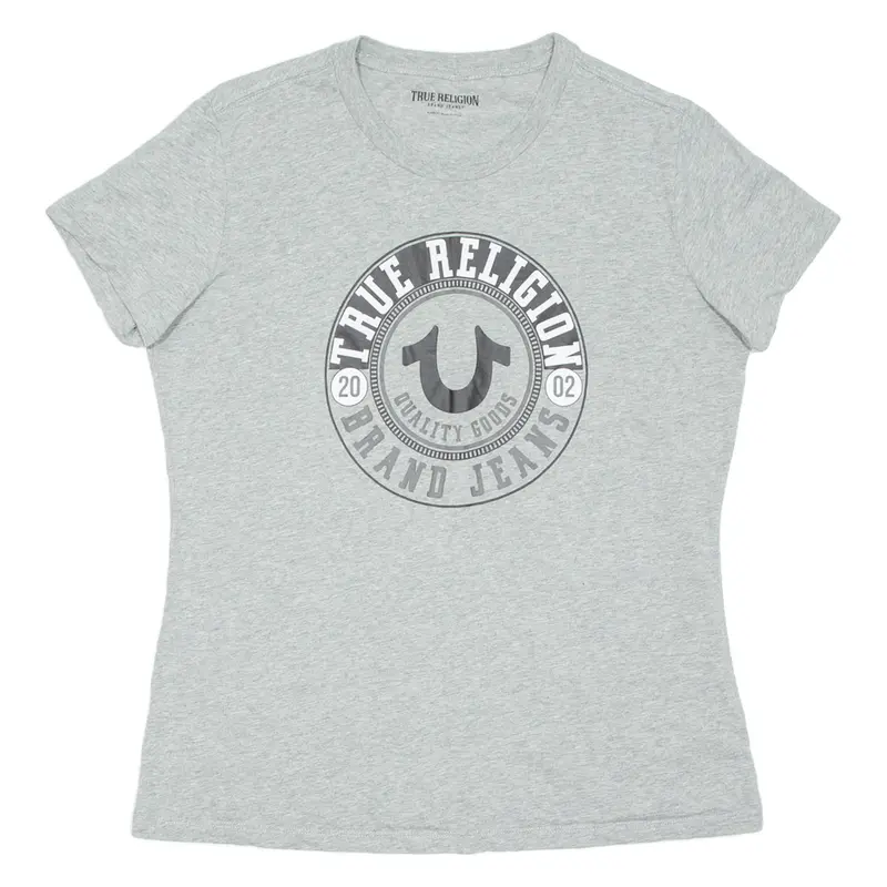 TRUE RELIGION Womens T-Shirt Grey XL