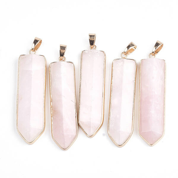 Natural Rose Quartz Big Pendants