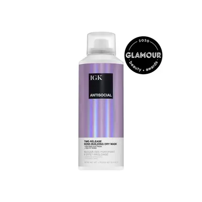 IGK ANTISOCIAL Dry Hair Mask | Bond-Building Treatment for Damaged Hair | Instant Softness & Shine | Prevents Breakage & Spli...