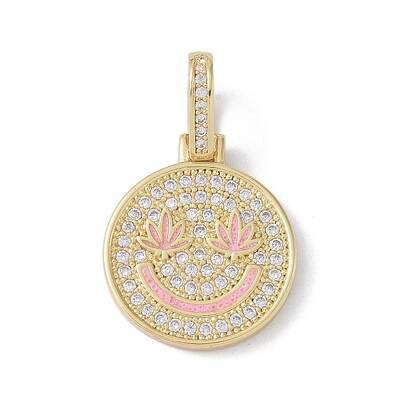Brass Micro Pave Cubic Zirconia Pendants