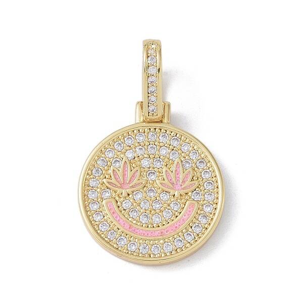 Brass Micro Pave Cubic Zirconia Pendants