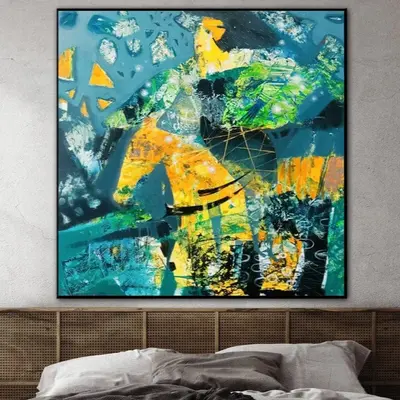 Original Colorful Paintings On Canvas Abstract Textured Painting Creative Hand Painted Art | DREAMLIKE