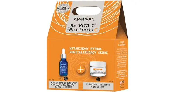 Floslek Laboratorium Revita Gift Set With Retinol Concentrated Face Serum 30ml + Revitalizing Night Cream For Mature Skin 50m...