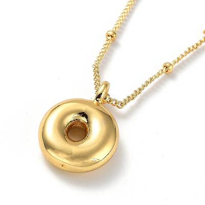 Initial Letter Brass Pendant Necklaces