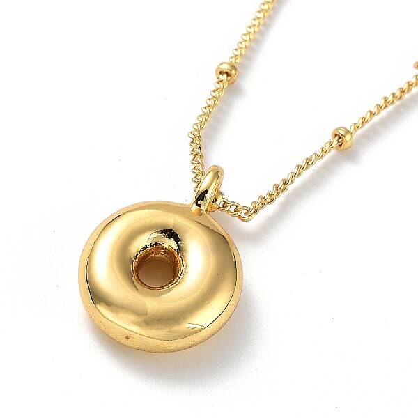 Initial Letter Brass Pendant Necklaces