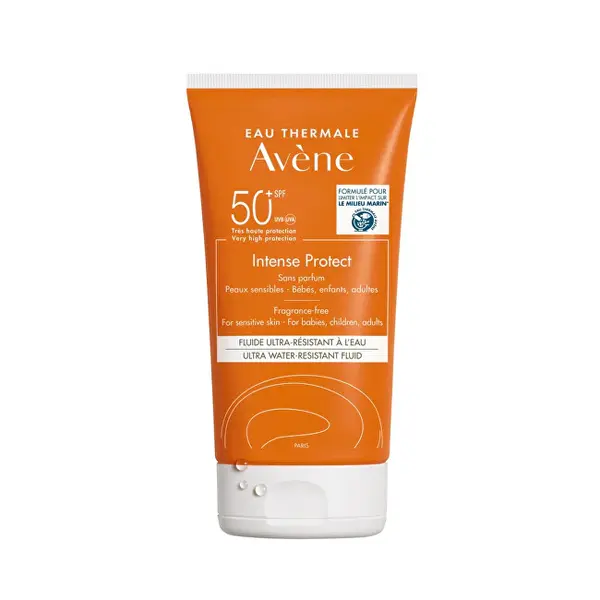 Avène Fluido Solare Resistente All'Acqua Spf 50+ Intense Protect (Fluido Ultra Resistente All'Acqua) 150 Ml