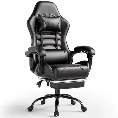 【Bellemave】Racing Video Backrest and Seat Height Recliner Gaming Office High Back Computer Ergonomic Adjustable Swivel Ch...