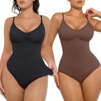 FeelinGirl #Livestream 2-Piece Seamless Tighten The Abdomen One-piece Shapewear Bodysuit  Womenswear Comfort Slim Nylon Mnima...