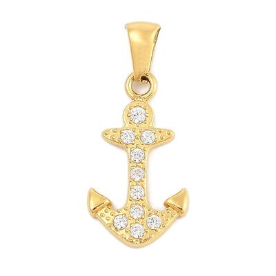 Ion Plating(IP) 304 Stainless Steel Micro Pave Cubic Zirconia Pendants