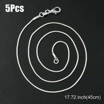 Brass Round Snake Chain Necklace with Lobster Claw Clasps