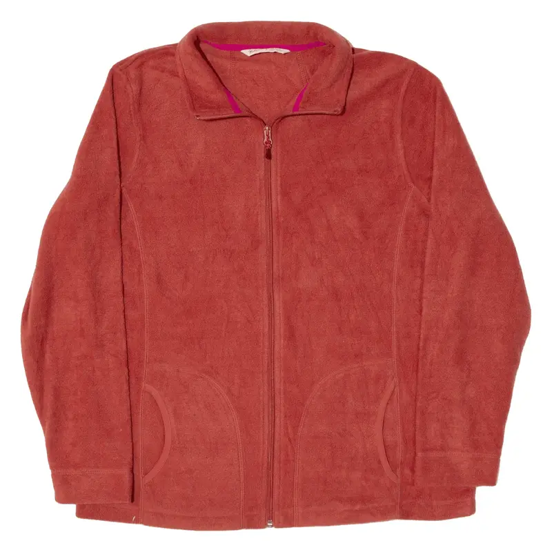 WOOLRICH Fleece Jacket Orange Womens L
