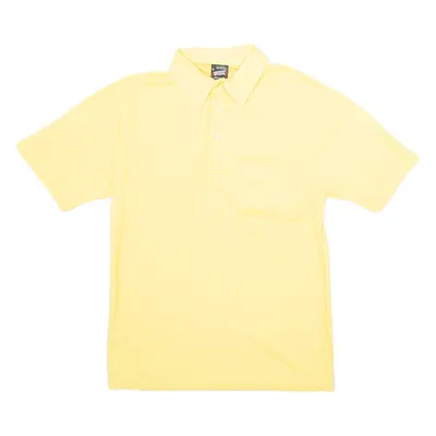 SCREEN STARS Mens Polo Shirt Yellow Short Sleeve S