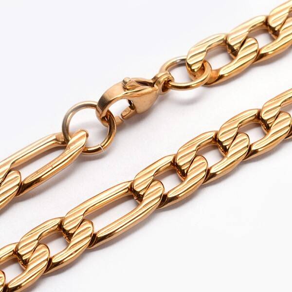 304 Stainless Steel Figaro Chains Necklaces