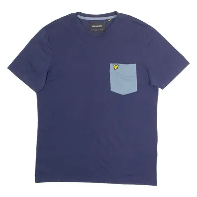 LYLE & SCOTT Mens T-Shirt Blue Crew Neck M