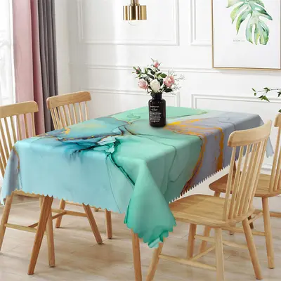 Gilt Artistic Texture Modern Rectangle Tablecloth - Aperturee
