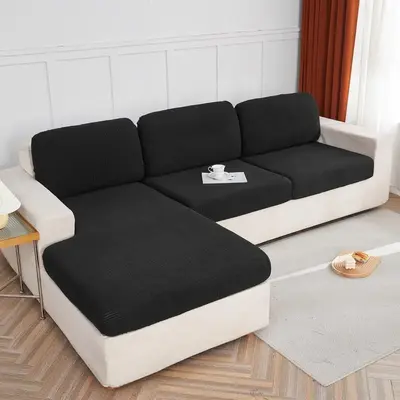 Couch Cover for Valentines Decor, 1 Set Solid Color Replaceable Slipcover, Furniture Protector for Living Room Office, Home D...