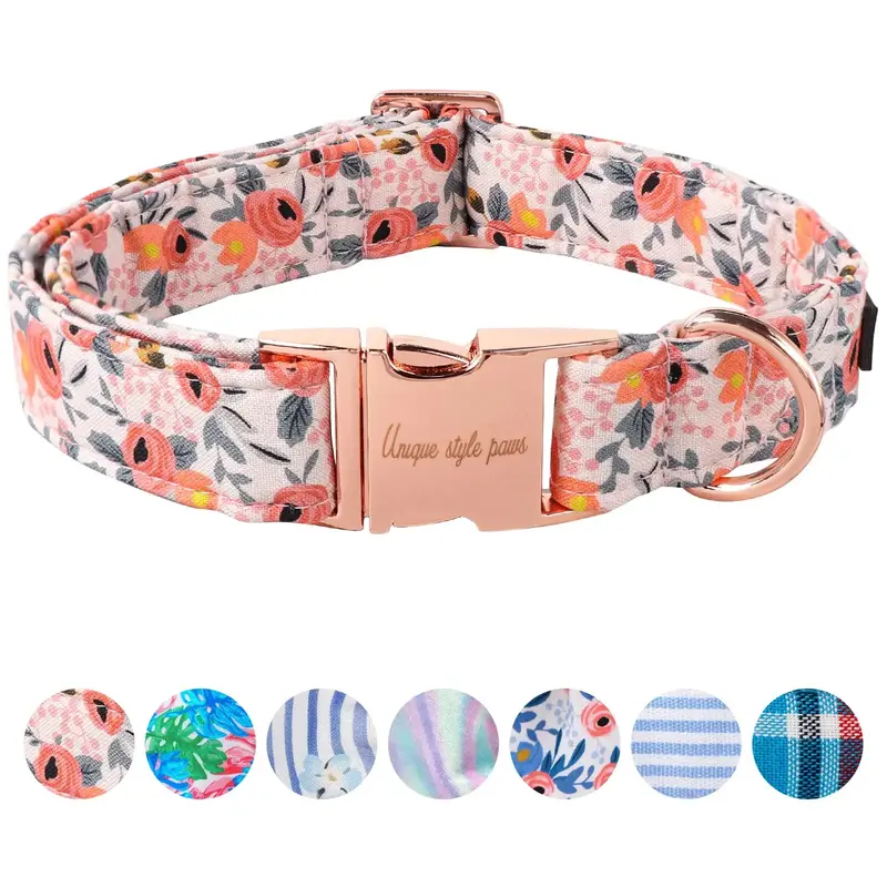 Unique style paws Dog Collar Metal Buckle Collar Gift for Small Medium Large Boys Girls Dogs