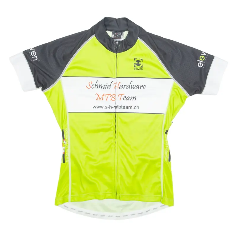 ELEVEN Cycling Mens Jersey Green High Neck M