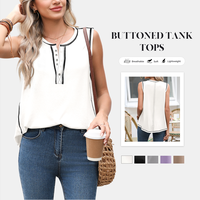 SHEWIN Tank Tops for Women 2025 Causal Sleeveless V Neck T Shirts Womens Summer Tops Casual Beige
