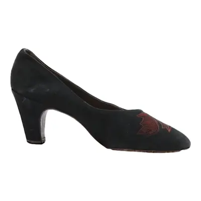BALLY Pump Heels Black Leather Womens UK 4.5