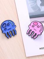 Cute Cartoon Jellyfish Design Brooch, Fashion Alloy Badge for Women & Men, Enamel Pin Suitable for Backpacks, Jeans, Scarves,...
