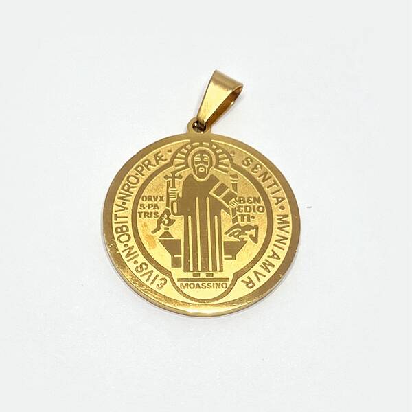 Trendy Necklace Findings Flat Round with San Benito 304 Stainless Steel Pendants
