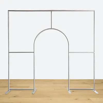 Silver 10X9FT Welcome Door Chiara Party Metal Stand - Aperturee