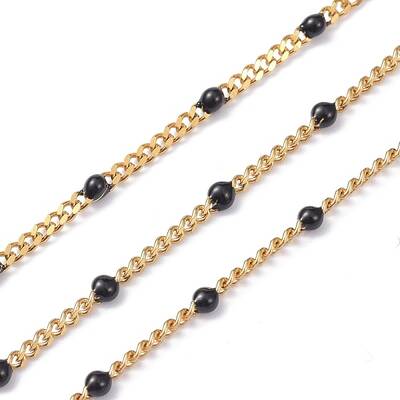 Ion Plating(IP) 304 Stainless Steel Enamel Curb Chains