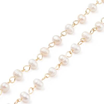 Handmade Natural Freshwater Pearl Beaded Chains
